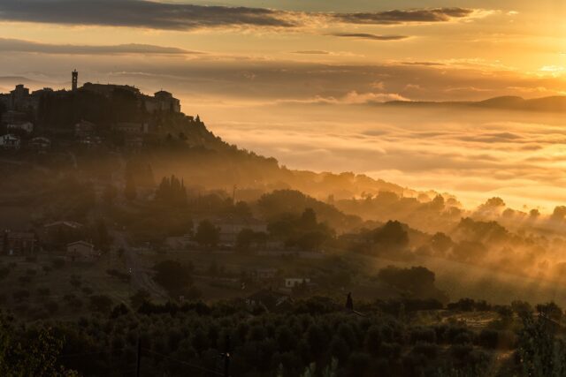 Dawn over MonteCastello di Vibio, Umbria, Italy